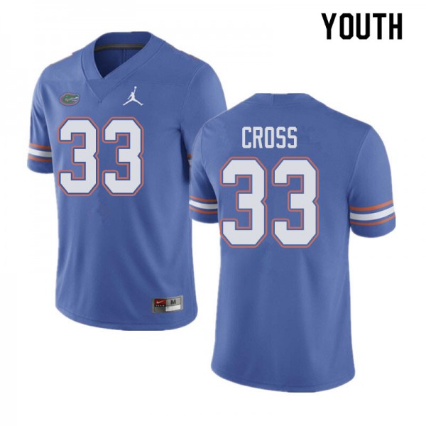 Jordan Brand Youth #33 Daniel Cross Florida Gators College Football Jerseys Blue